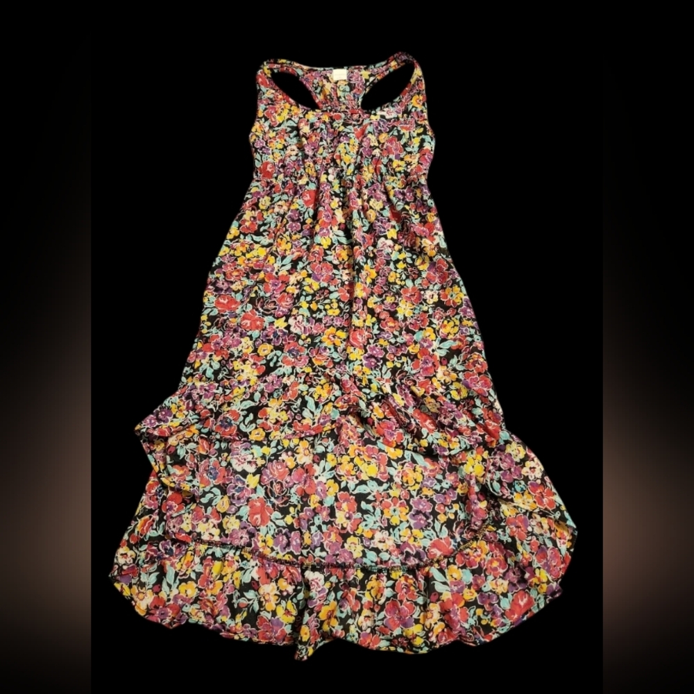Floral Sleeveless Cover Up High/Low Dress